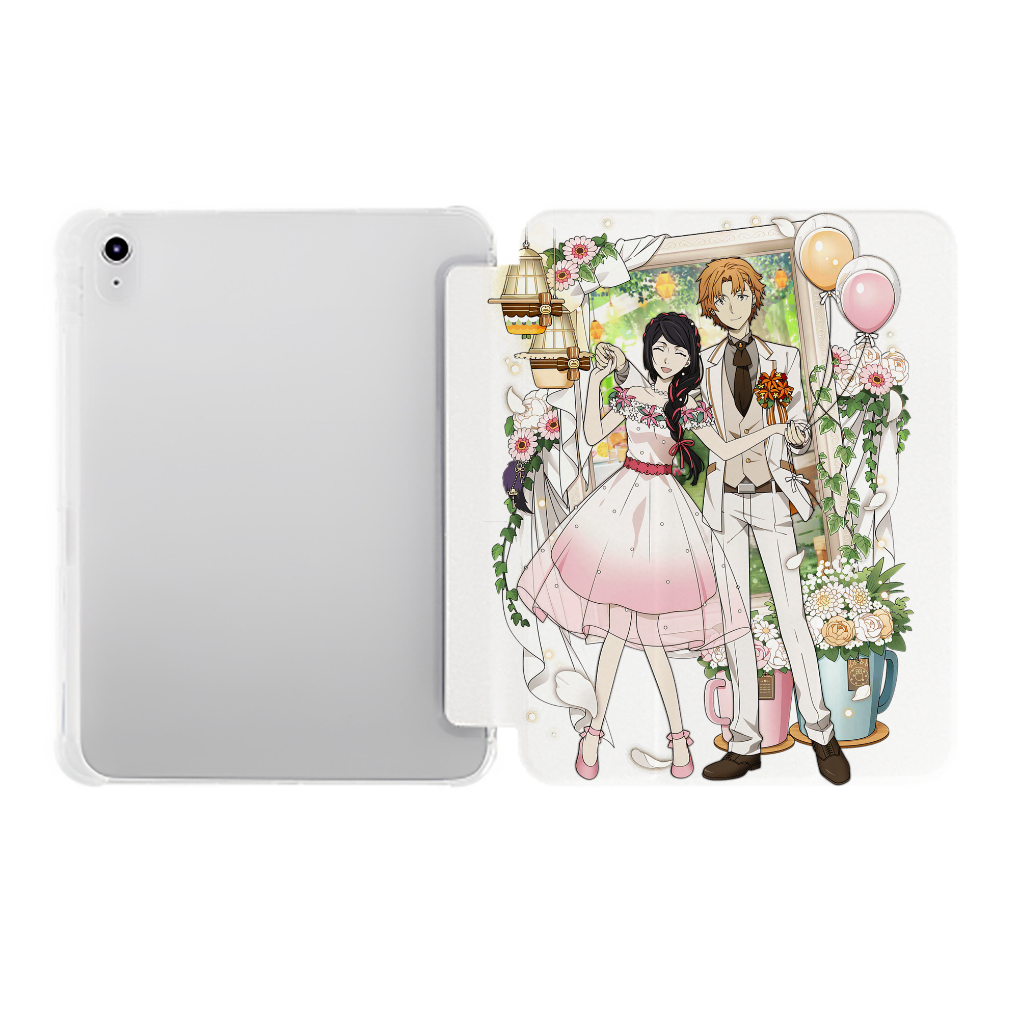 （画像用） 文豪ストレイドッグス Bungo Stray Dogs IPad ケース ペン収納付き 三つ折りスタンド PUレザー×シリコン 対応機種9.5/10.5/10.9インチ